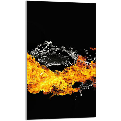 Glasschneidebrett 30x52 Feuer