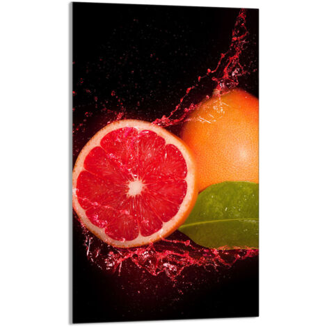 Glasschneidebrett 30x52 Grapefruit