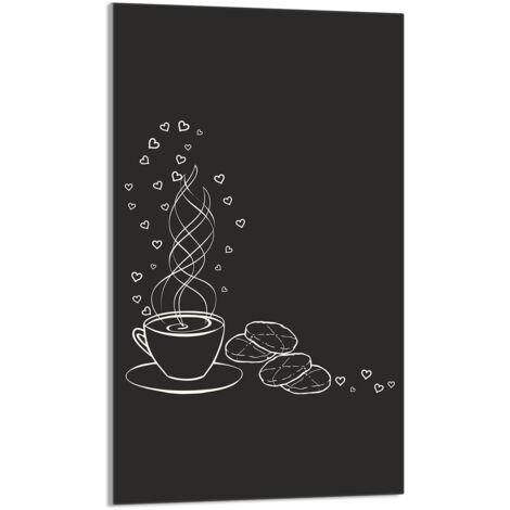 Glasschneidebrett 30x52 Kaffee