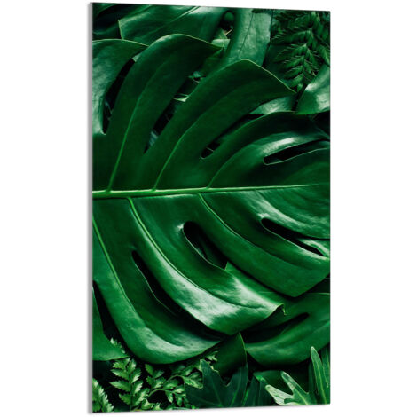 Glasschneidebrett 30x52 Monstera