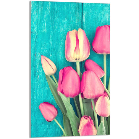 Glasschneidebrett 30x52 Tulpen