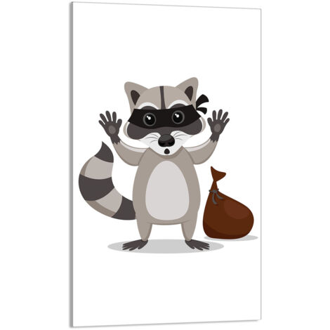 Glasschneidebrett 30x52 Waschbär