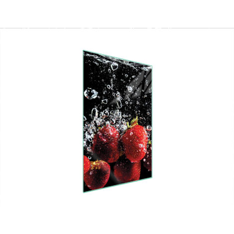 Glasschneidebrett 35x52 Erdbeeren