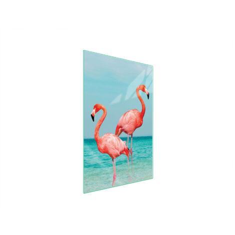 Glasschneidebrett 35x52 Flamingo