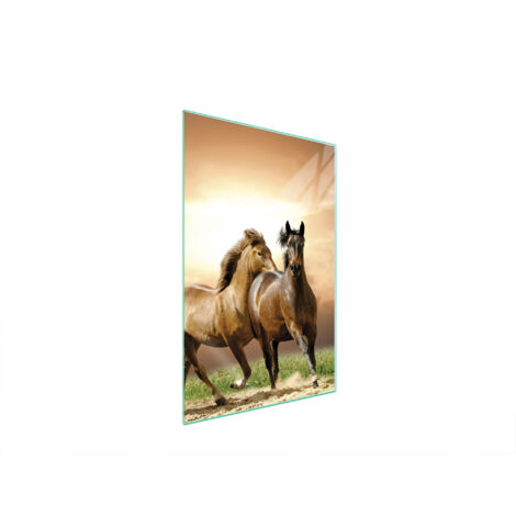 Glasschneidebrett 35x52 Pferde