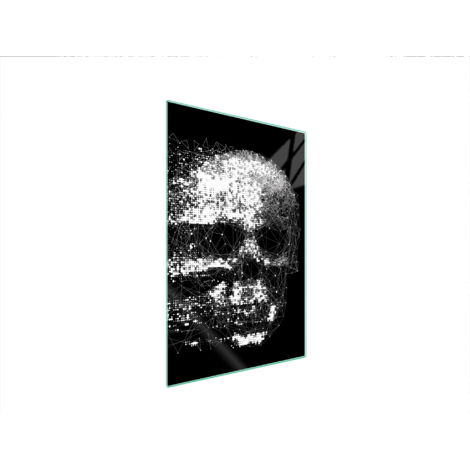 Glasschneidebrett 35x52 Totenkopf