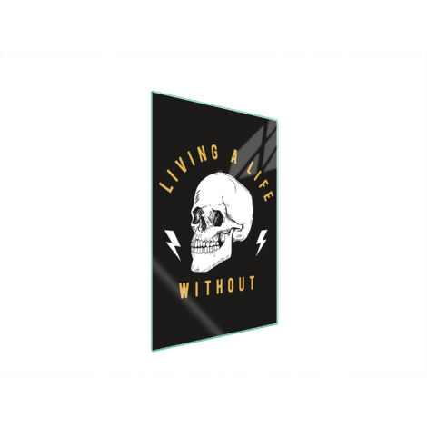 Glasschneidebrett 35x52 Totenkopf