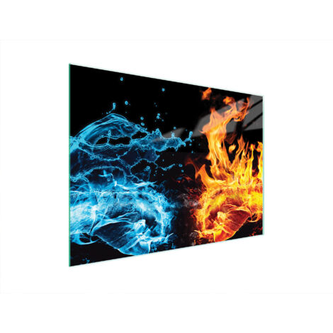 Glasschneidebrett 40x30 Feuer