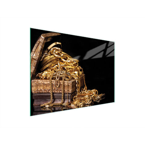 Glasschneidebrett 40x30 Gold