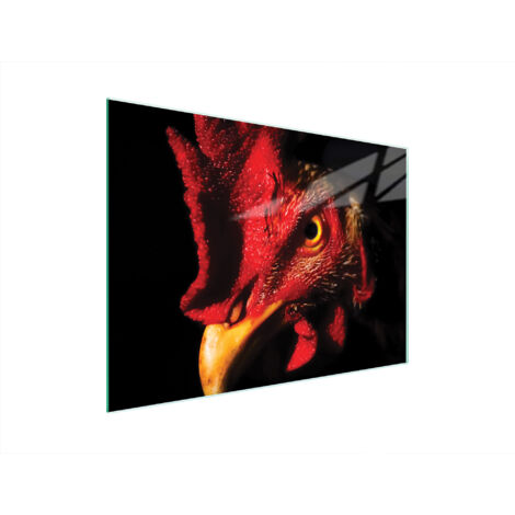 Glasschneidebrett 40x30 Hahn