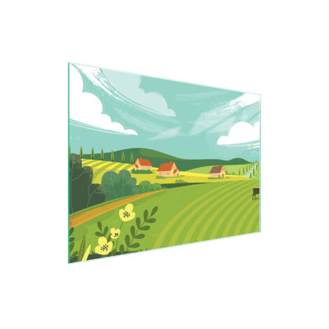 Glasschneidebrett 40x30 Village