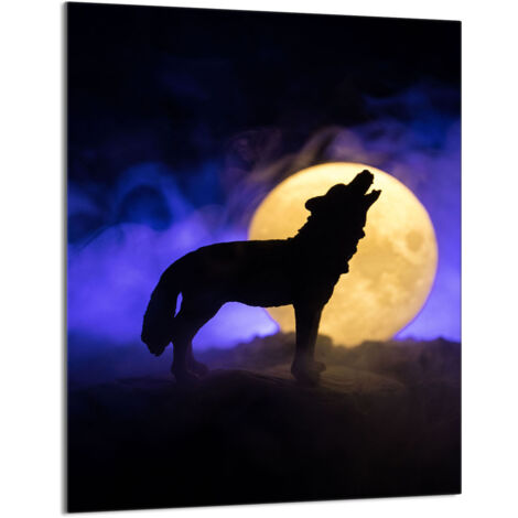 Glasschneidebrett 40x52 Wolf