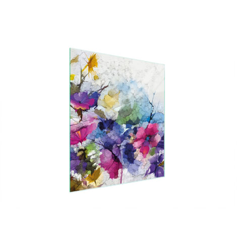 Glasschneidebrett 45x52 Blumen