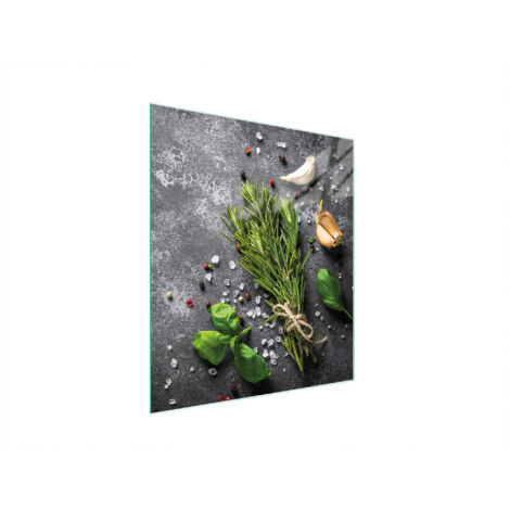 Glasschneidebrett 45x52 Gewürze
