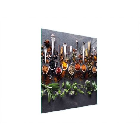 Glasschneidebrett 45x52 Gewürze