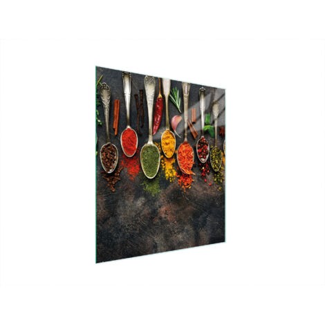 Glasschneidebrett 45x52 Gewürze