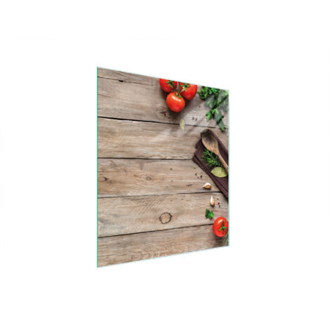 Glasschneidebrett 45x52 Holz