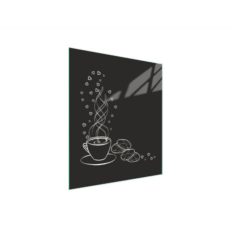 Glasschneidebrett 45x52 Kaffee