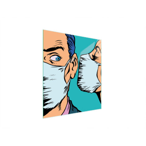 Glasschneidebrett 45x52 Maske
