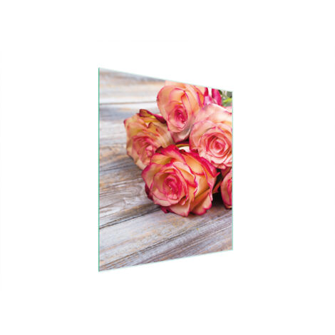 Glasschneidebrett 45x52 Rose