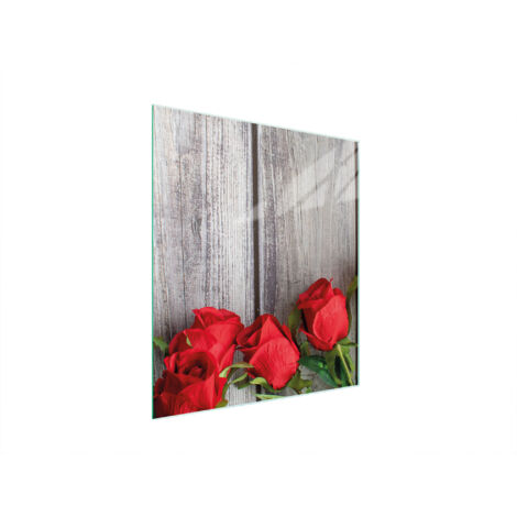 Glasschneidebrett 45x52 Rosen