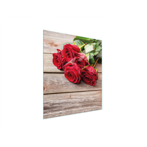 Glasschneidebrett 45x52 Rosen