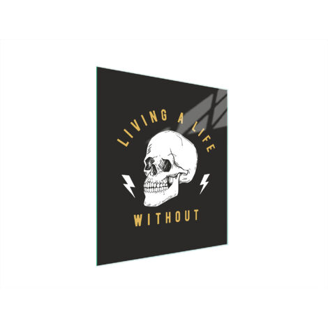 Glasschneidebrett 45x52 Totenkopf