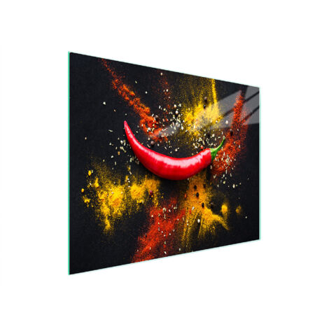 Glasschneidebrett 52x30 Chili