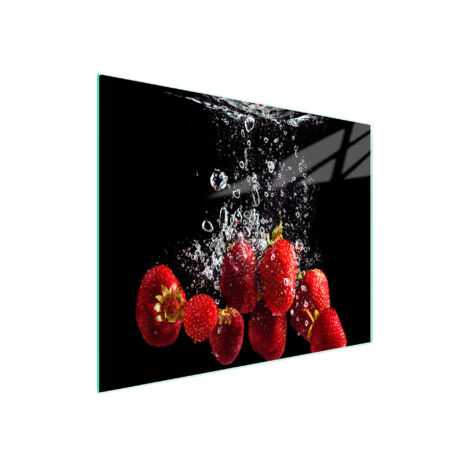 Glasschneidebrett 52x30 Erdbeeren