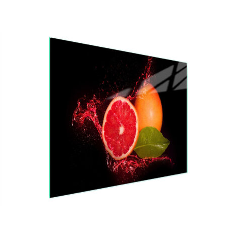Glasschneidebrett 52x30 Grapefruit