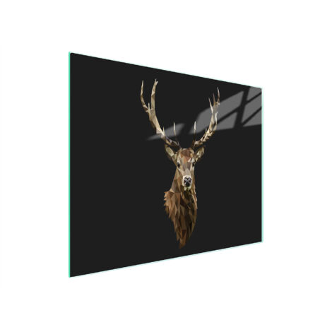 Glasschneidebrett 52x30 Hirsch