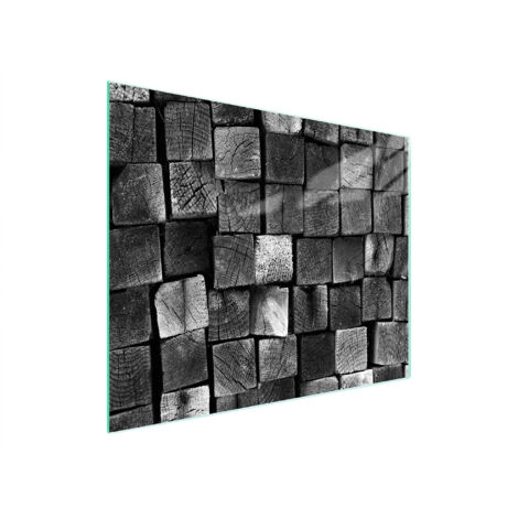 Glasschneidebrett 52x30 Holz