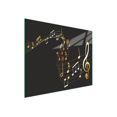Glasschneidebrett 52x30 Musik