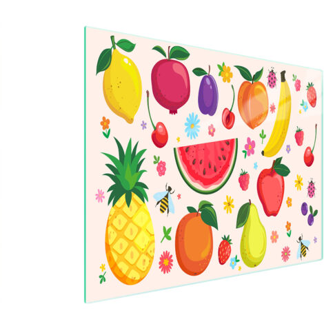 Glasschneidebrett 52x30 Obst