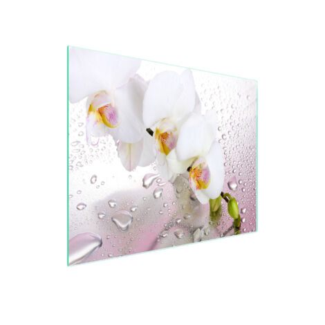 Glasschneidebrett 52x30 Orchidee