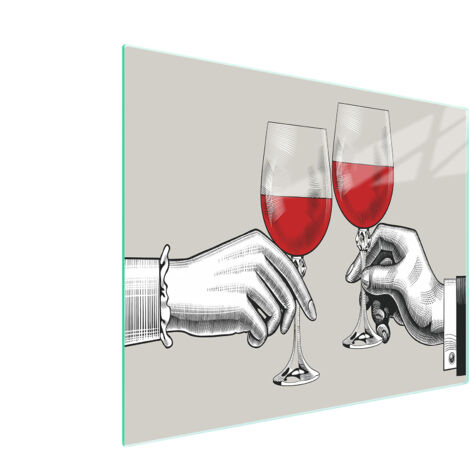 Glasschneidebrett 52x30 Wein