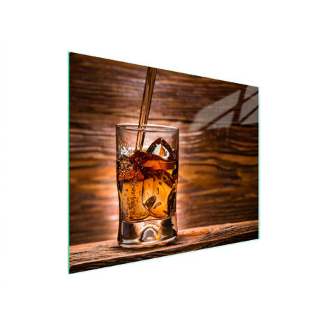 Glasschneidebrett 52x30 Whisky