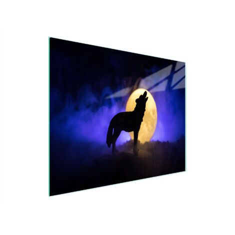 Glasschneidebrett 52x30 Wolf