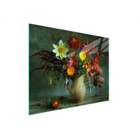 Glasschneidebrett 52x40 Blumen