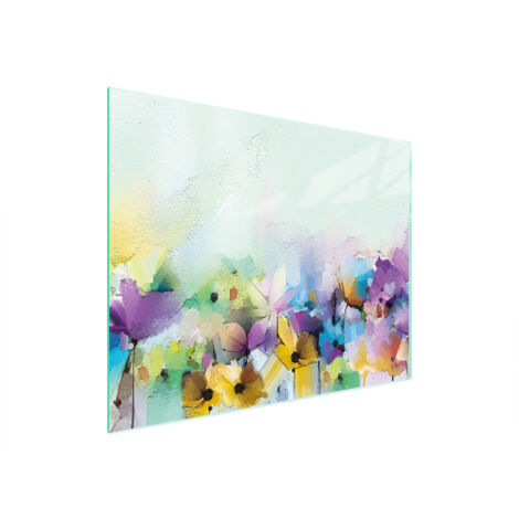 Glasschneidebrett 52x40 Blumen