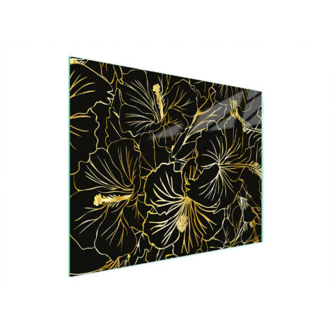 Glasschneidebrett 52x40 Blumen