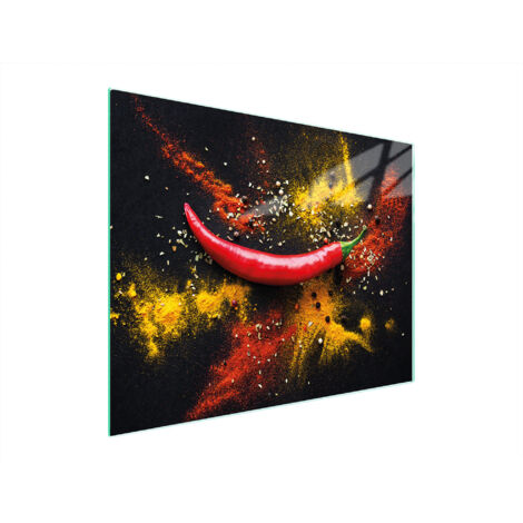 Glasschneidebrett 52x40 Chili