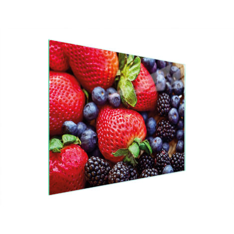 Glasschneidebrett 52x40 Erdbeeren