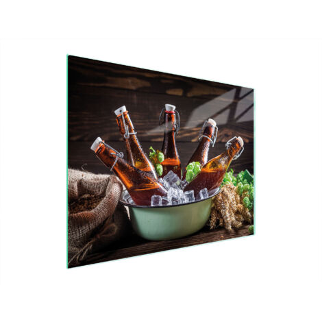Glasschneidebrett 52x40 Flaschen