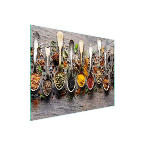 Glasschneidebrett 52x40 Gewürze