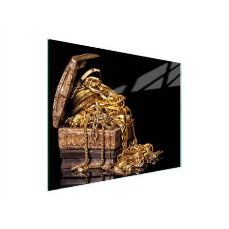 Glasschneidebrett 52x40 Gold