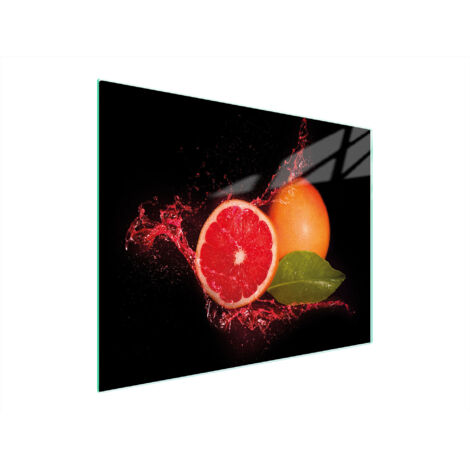Glasschneidebrett 52x40 Grapefruit