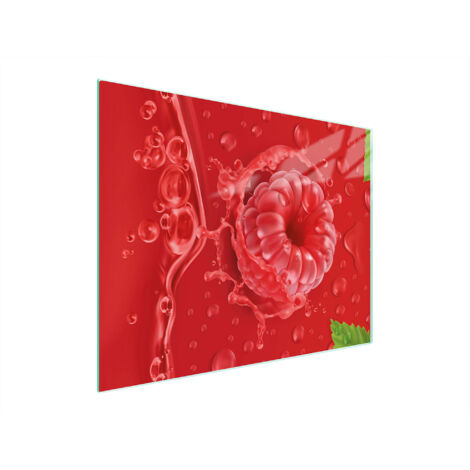 Glasschneidebrett 52x40 Himbeere