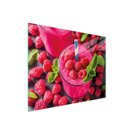 Glasschneidebrett 52x40 Himbeeren