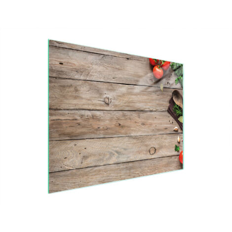Glasschneidebrett 52x40 Holz